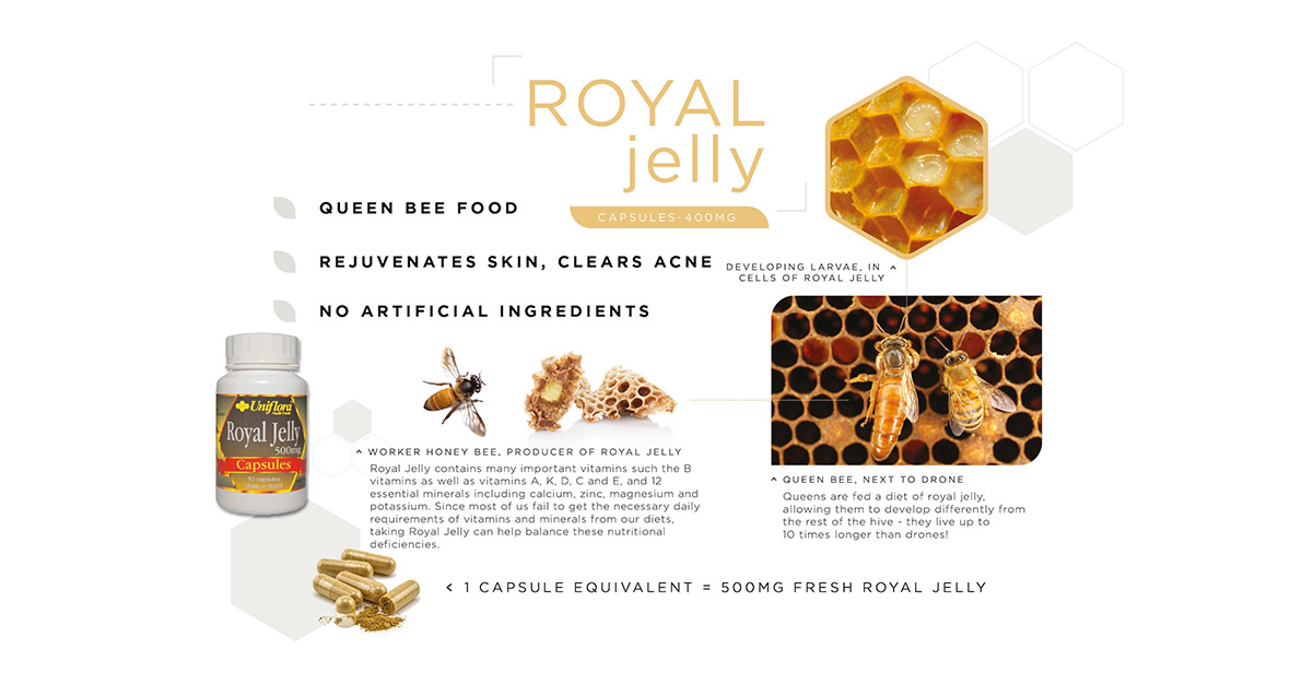 Capsule Supplements. - Queen Bee Food; - Rejuvenates Skin, Clears Acne; - No Artificial Ingredients