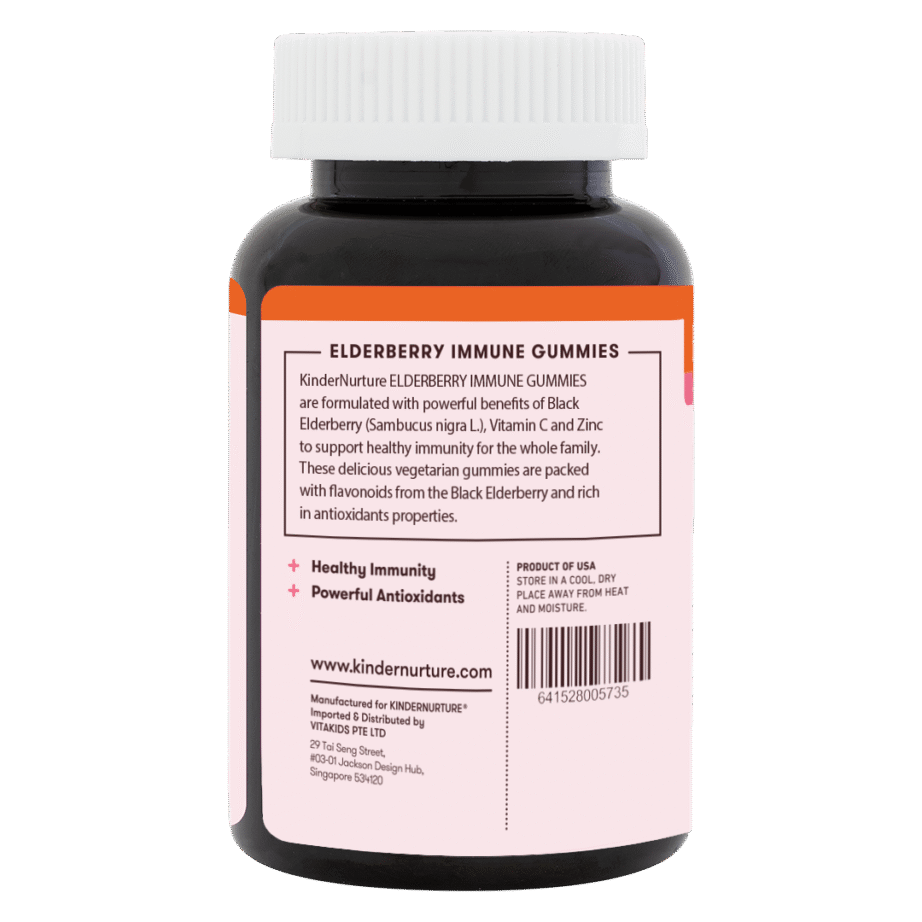 KinderNurture Elderberry Immune Gummies, 60 gums - Image 3